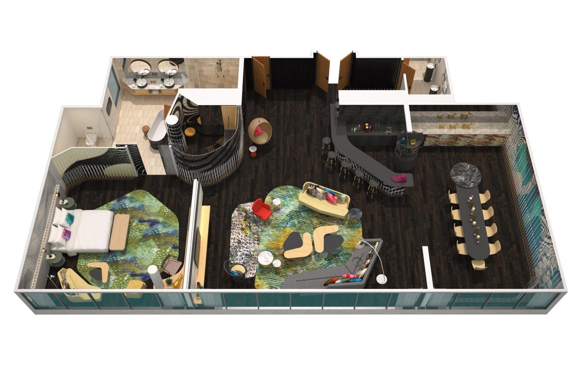 מלון W בריסביין מראה חיצוני תמונה 3D floor plan of the museum